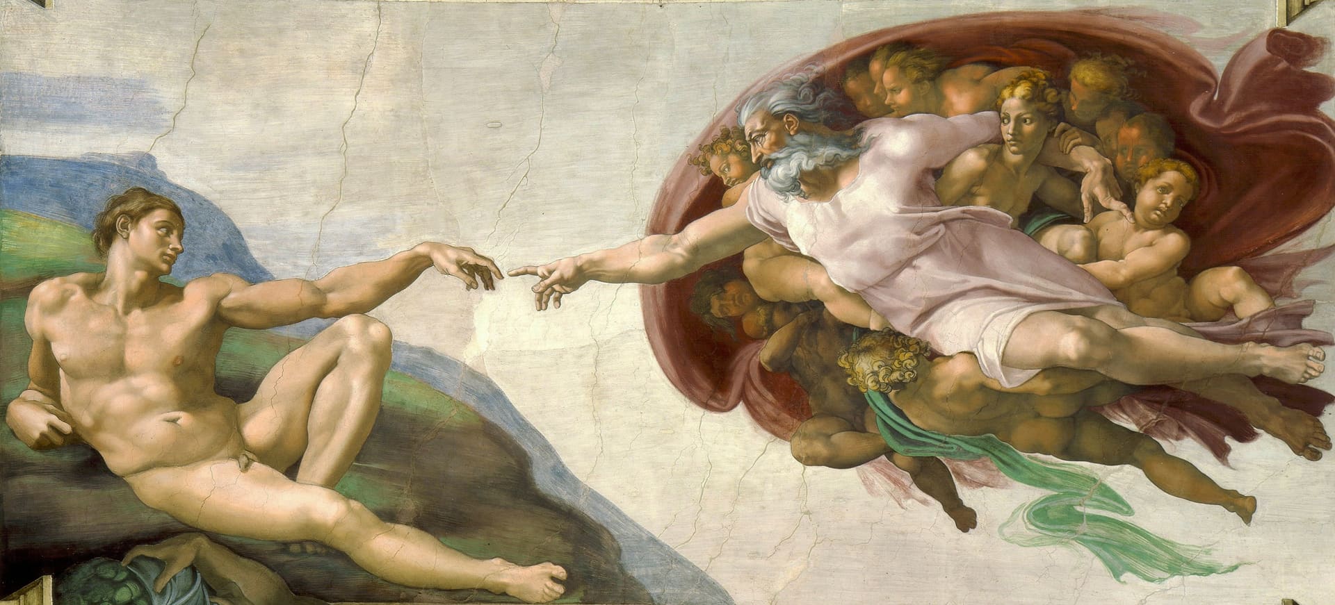 The Creation of Adam, Michelangelo, Sistine Chapel ceiling (c.1512)